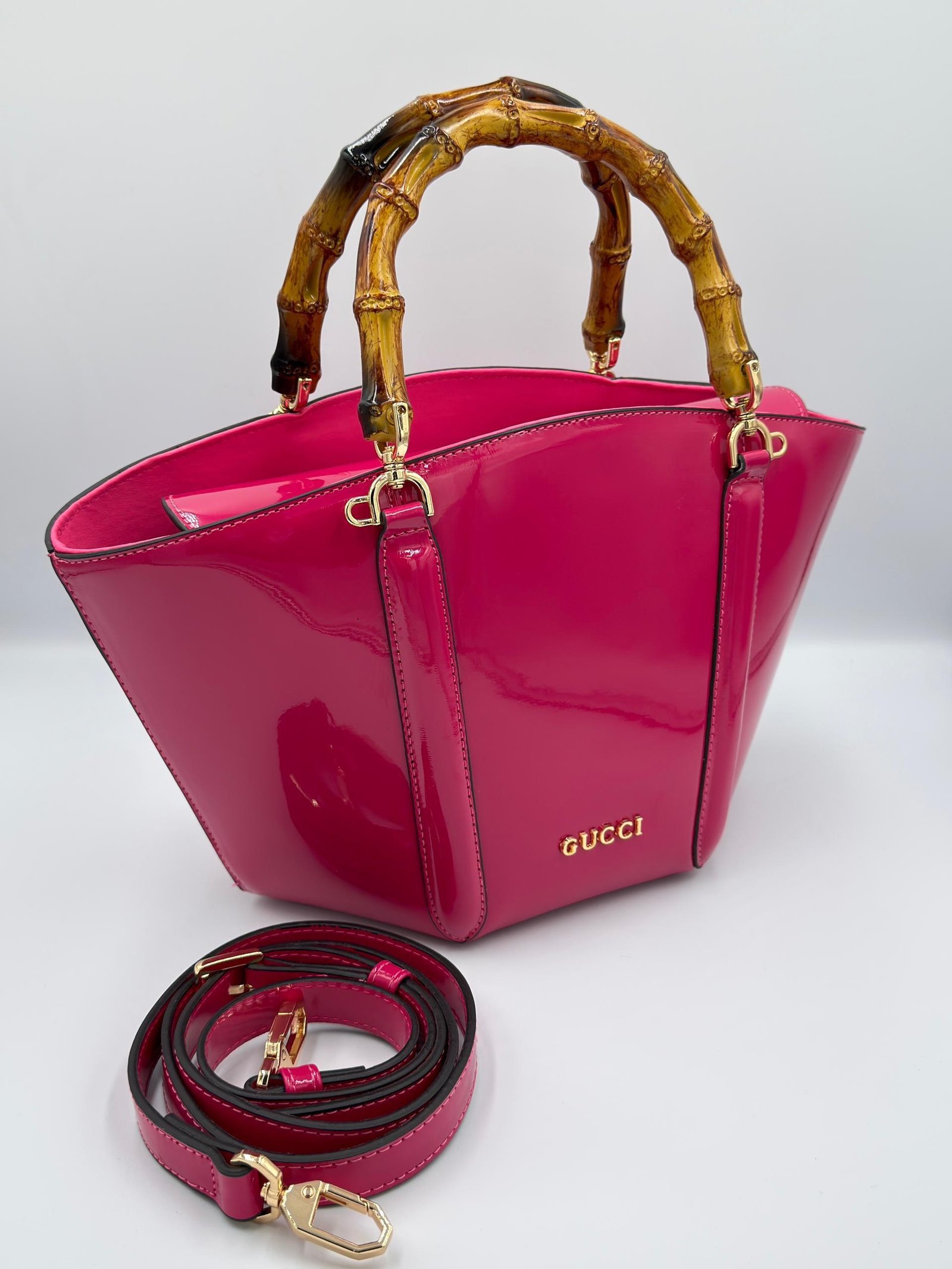 Sac gucci bambo rose