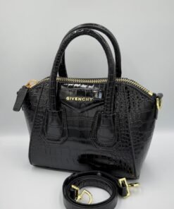 Sac Givenchy mini antigona Noire Croco