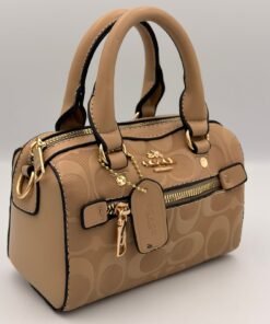 Sac coach speedy nano 20 cm beige