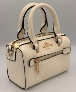 Sac coach speedy nano 20 cm blanc casse