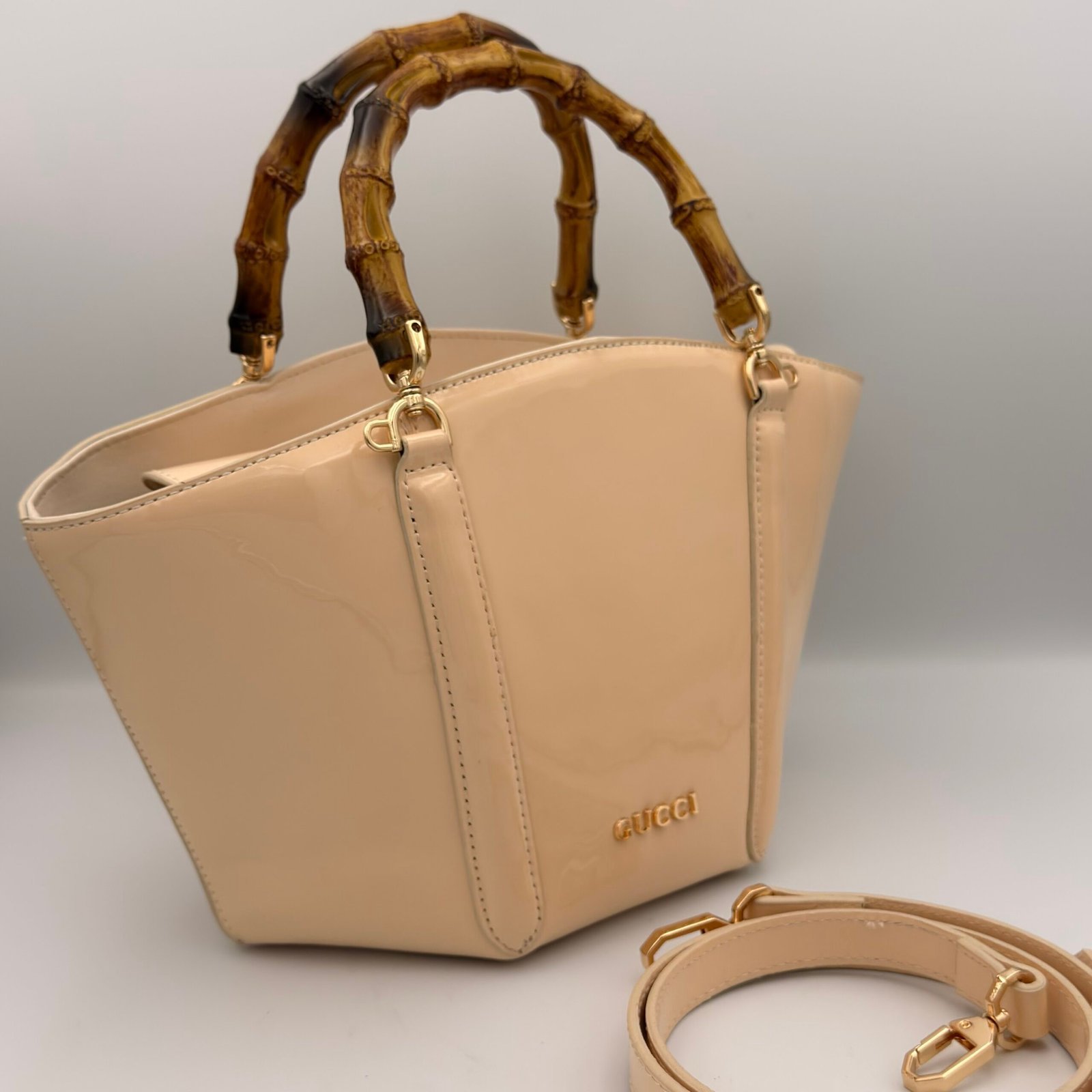 Sac gucci bambo beige