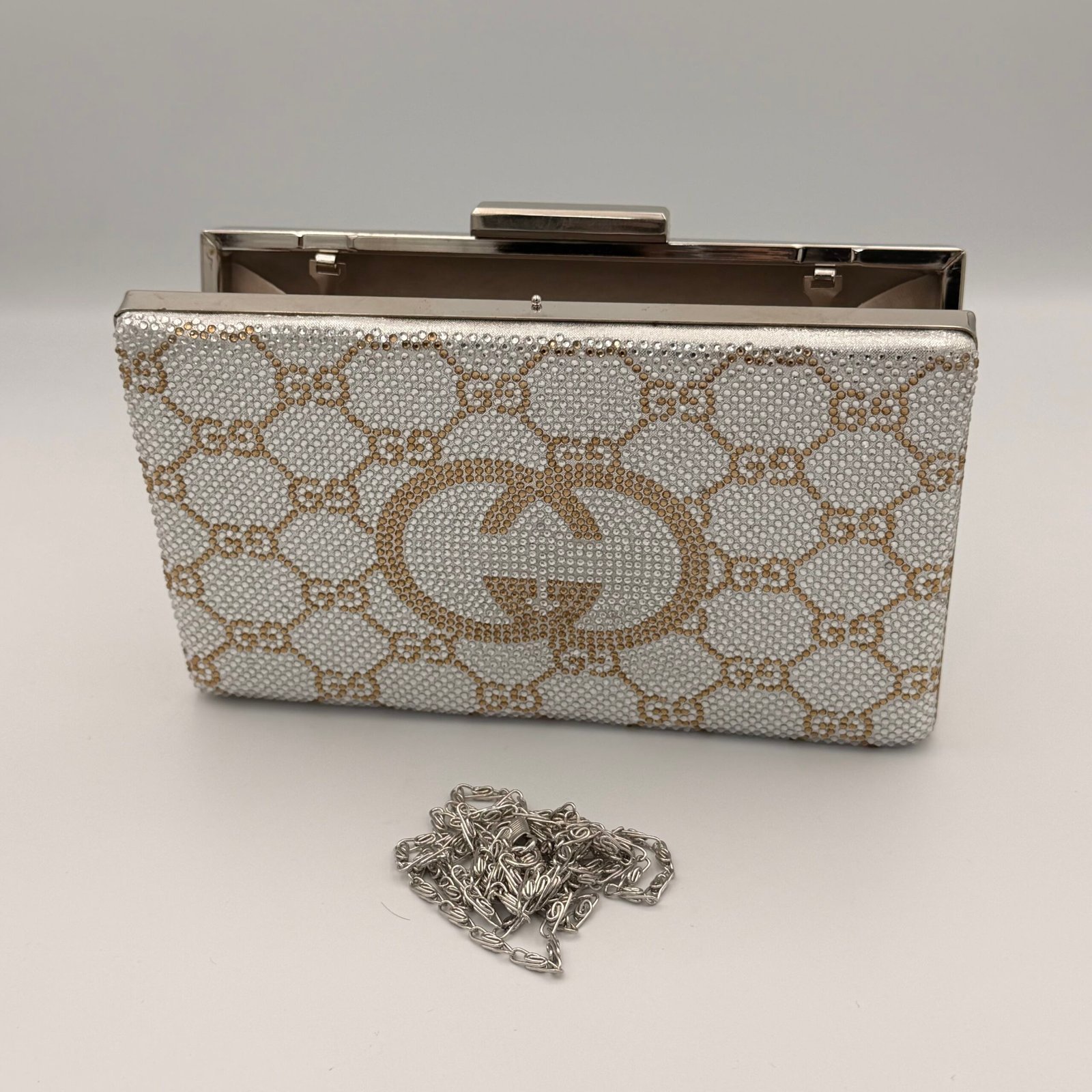 Sac à main soirée Gucci argenté