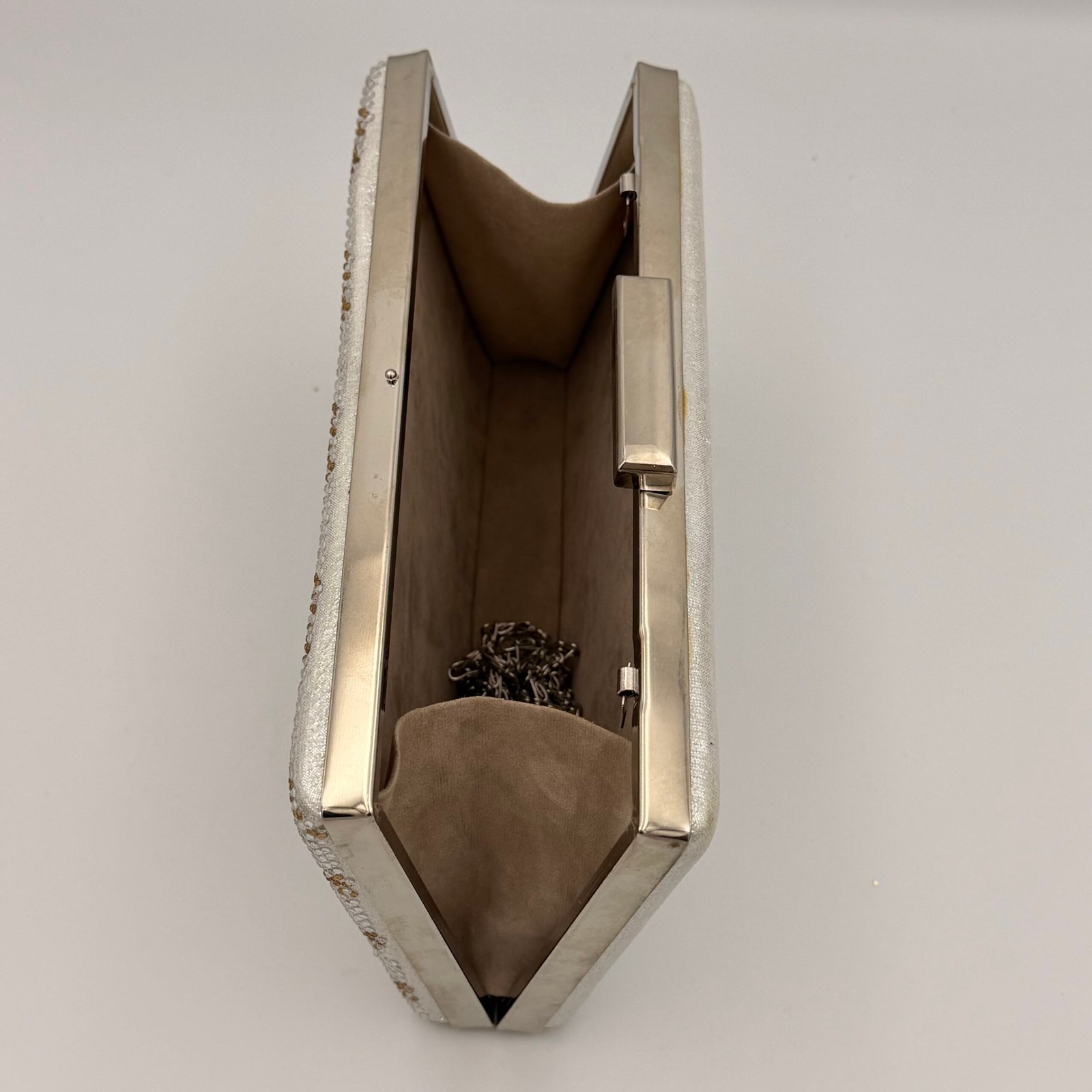 Sac à main soirée Gucci argenté – Image 2